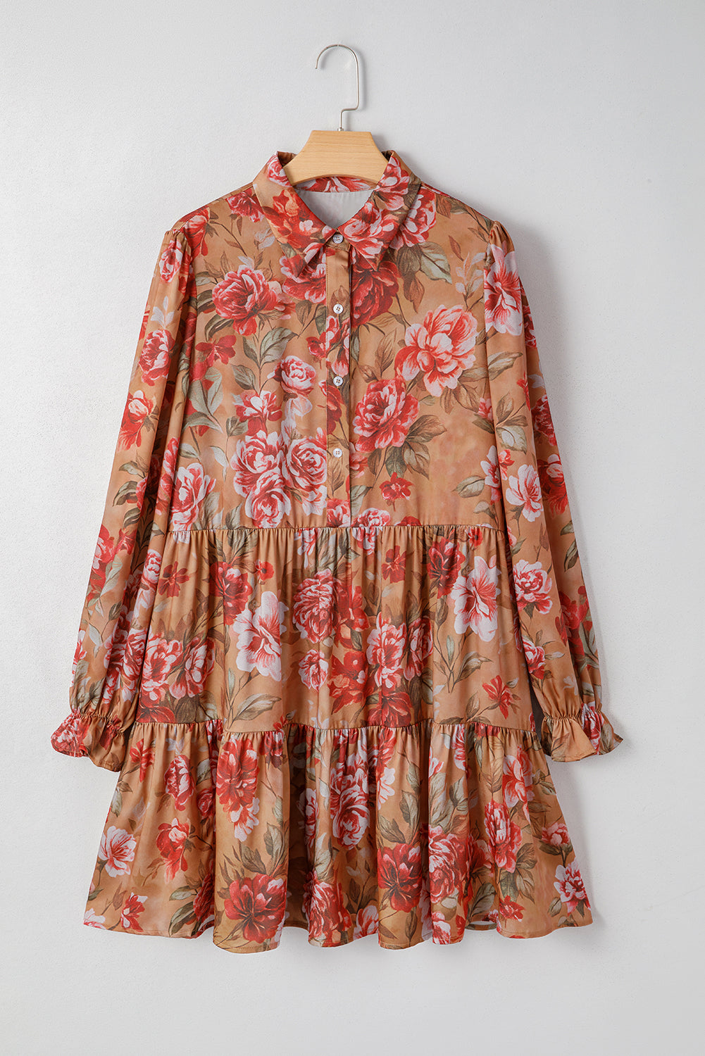 floral long sleeve dress