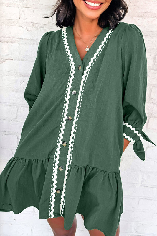 button down mini dress