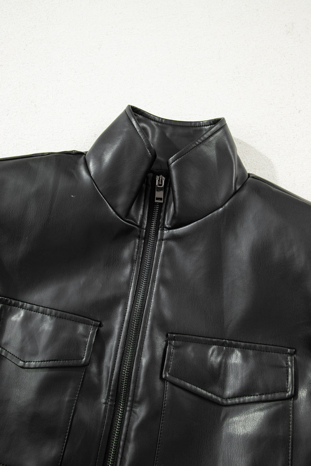 faux leather vest