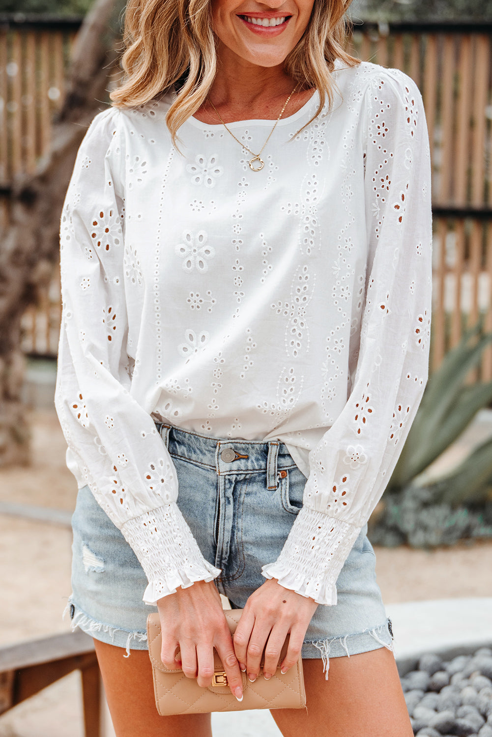 lace long sleeve blouse