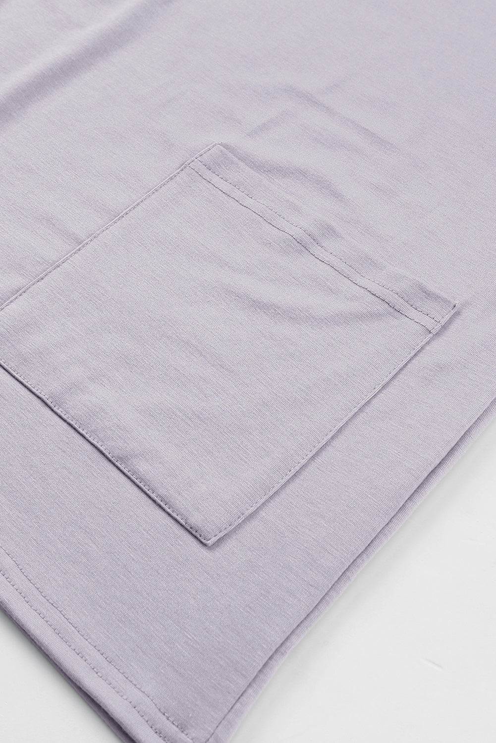 Rounded Neckline Long Sleeve Dress with Pockets