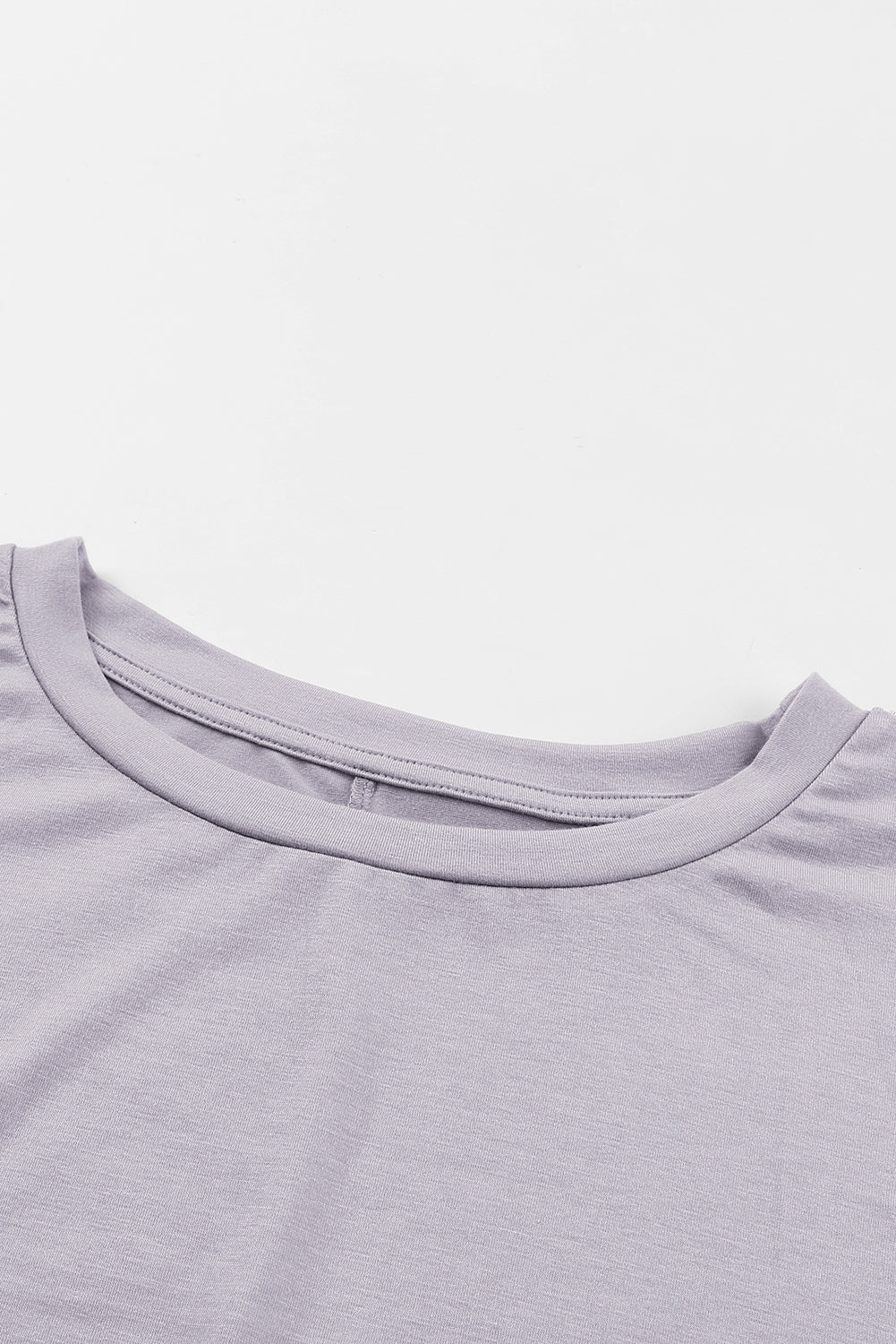 Rounded Neckline Long Sleeve Dress with Pockets