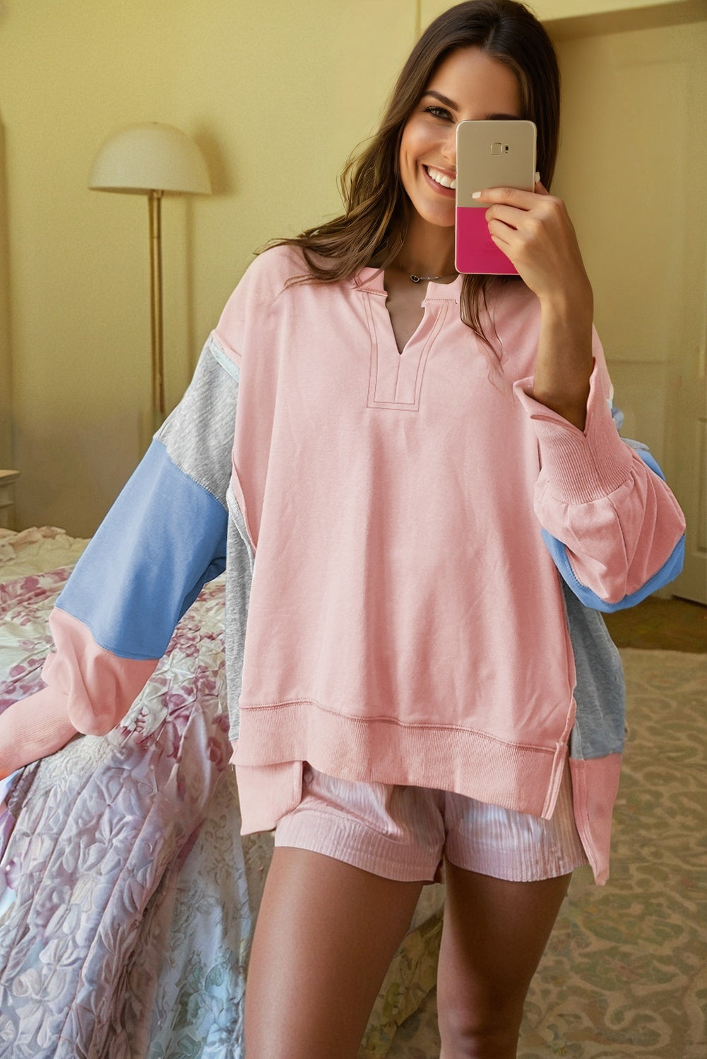 color block sweatshirt