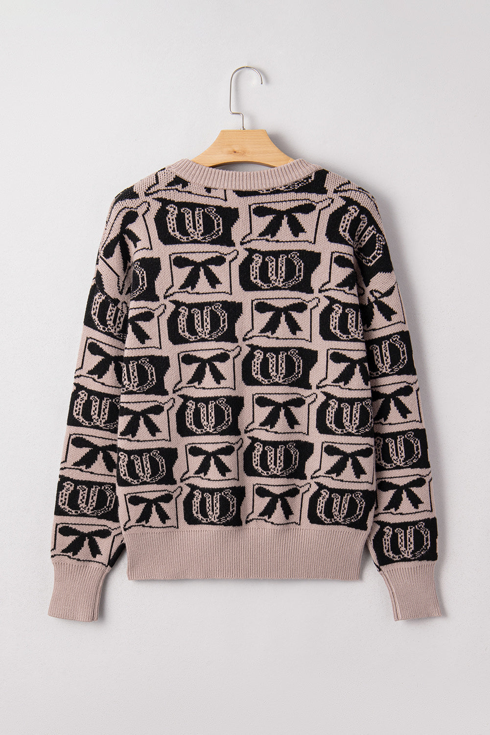 western print sweater
