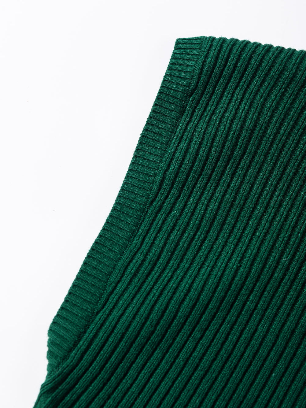 Jungle Green Plus Size Mock Neck Chest Pocket Short Sleeve Sweater