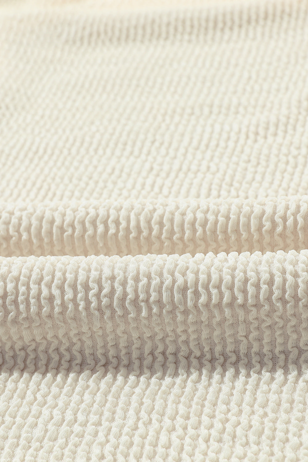 Khaki Ribbed Leopard Print Plus Size Bubble Sleeve Top