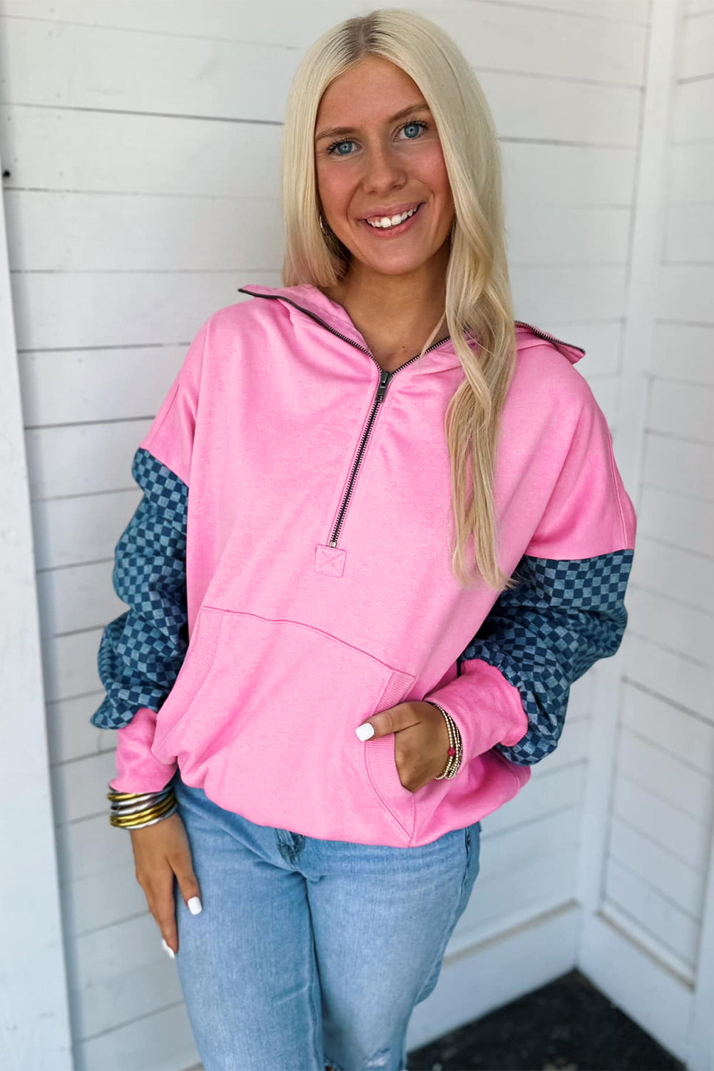 half zip hoodie womens