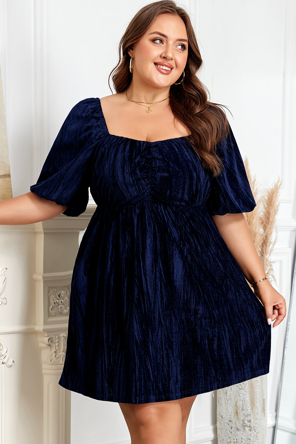 plus size velvet dress