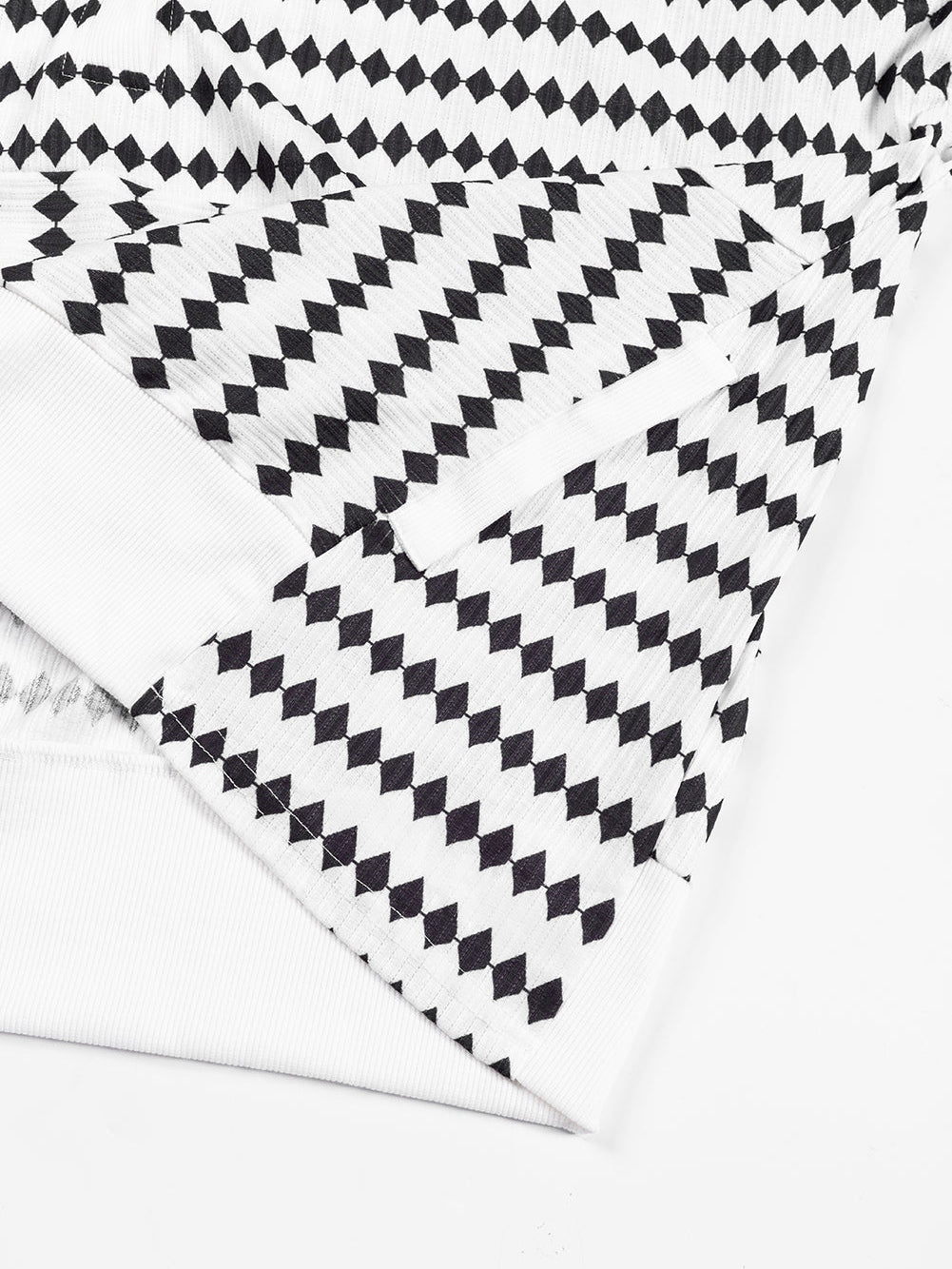 Knitted Striped Henley Oversized Hooded Hoodie
