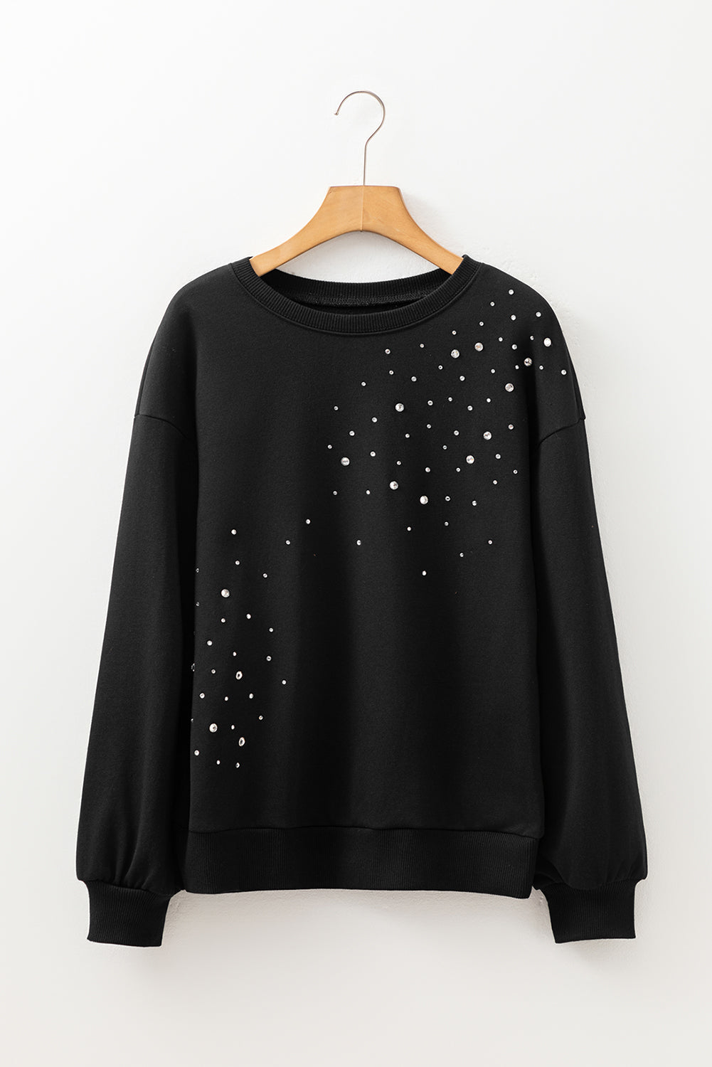 black rhinestone sweatshirt