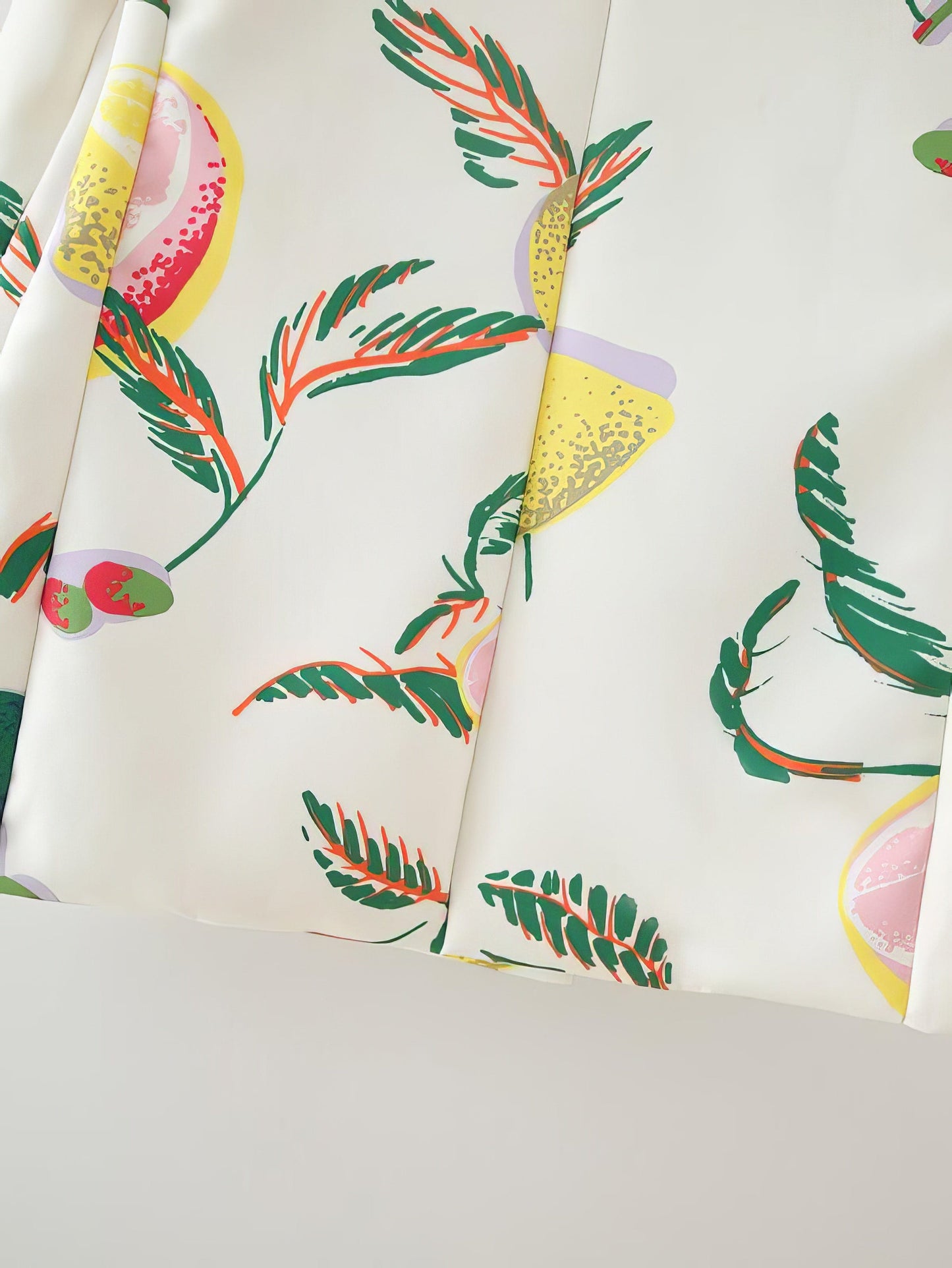 Lemon Print Double Breasted Jacket