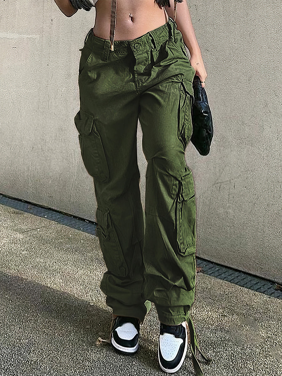 Pants - Street Hip Hop Style Denim Workwear Casual Pants - MsDressly