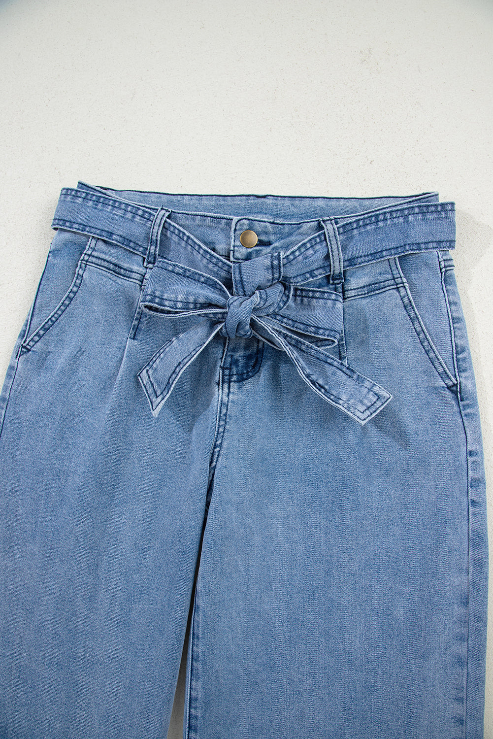blue wide leg jeans
