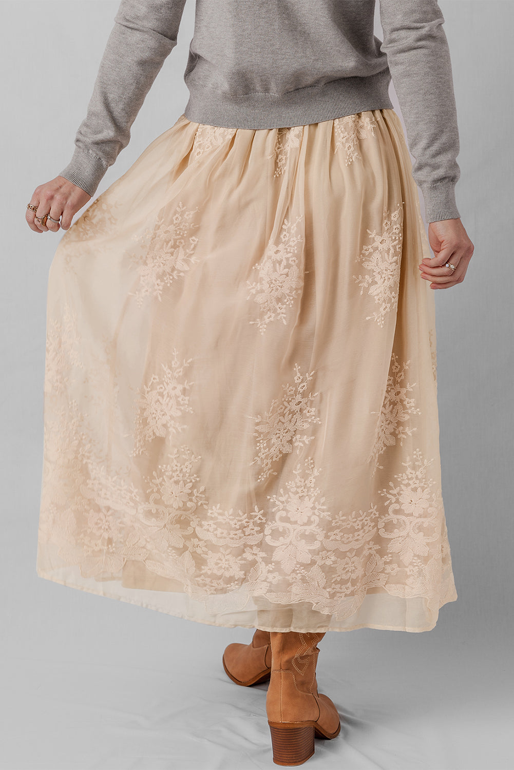 lace mesh skirt
