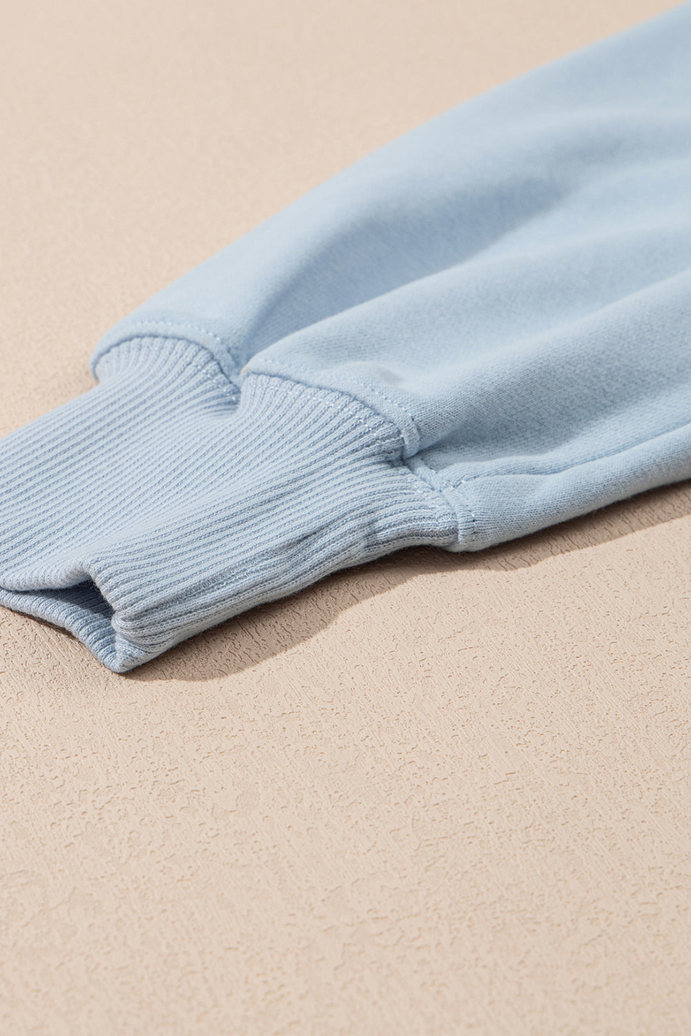 Sky Blue Half Zip up Pullover Active Top and Joggers Set