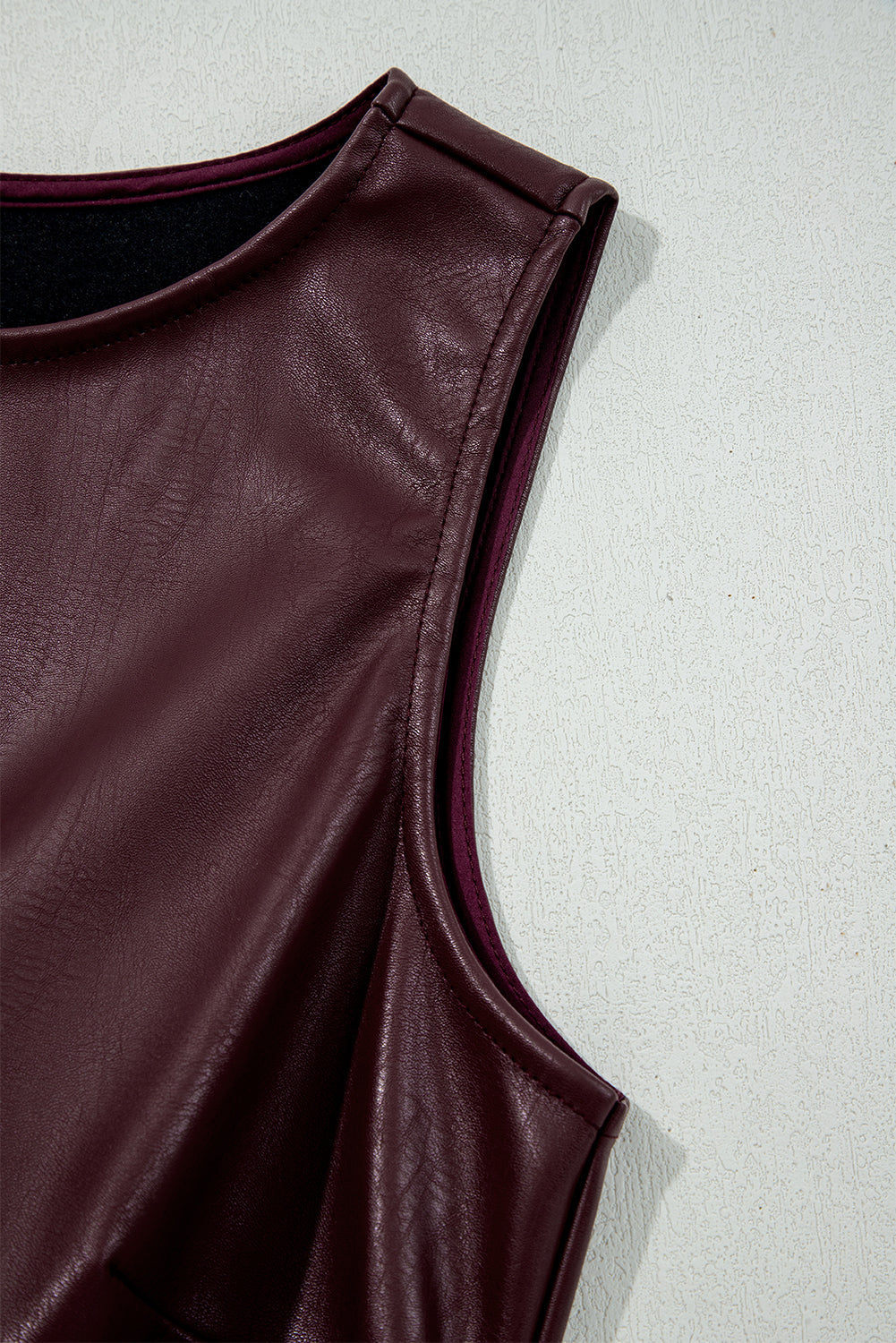Wild Ginger  Vegan Leather Sleeveless Mini Dress