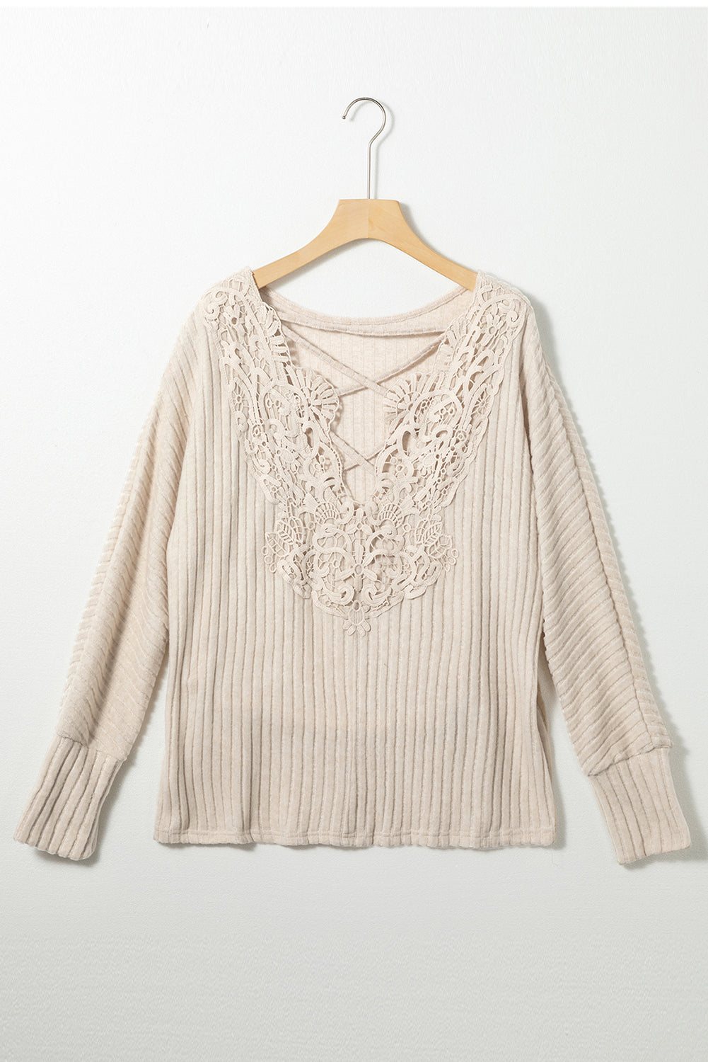 Lace-up Crochet Backless Ribbed Top with Southern Belle Style