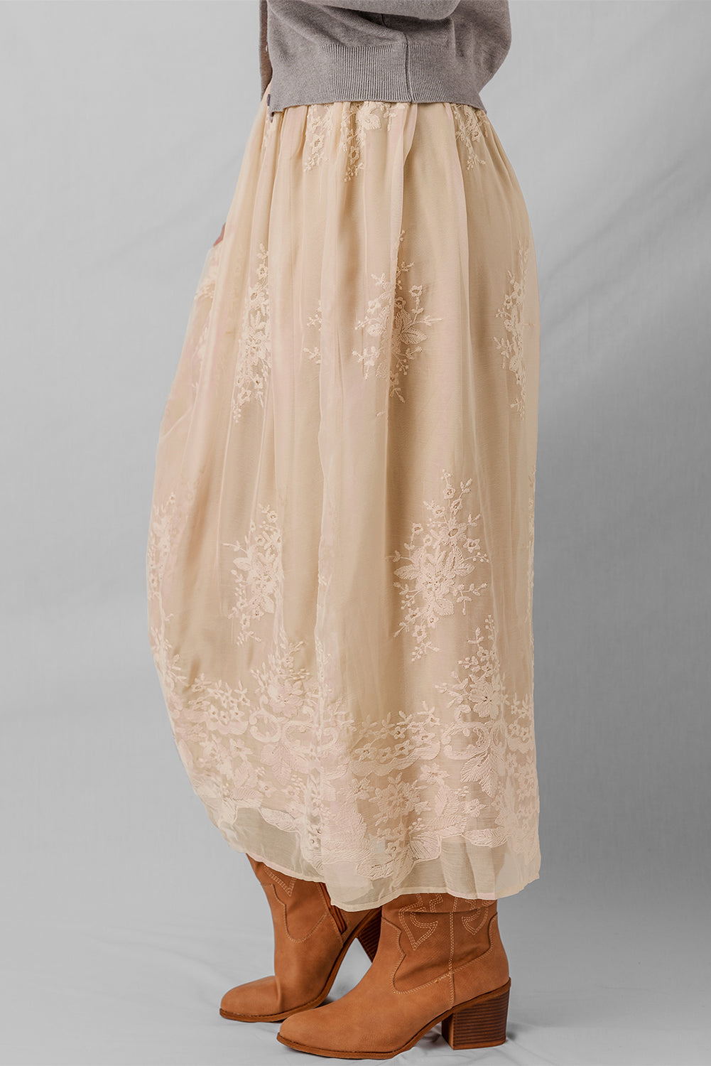 lace mesh skirt