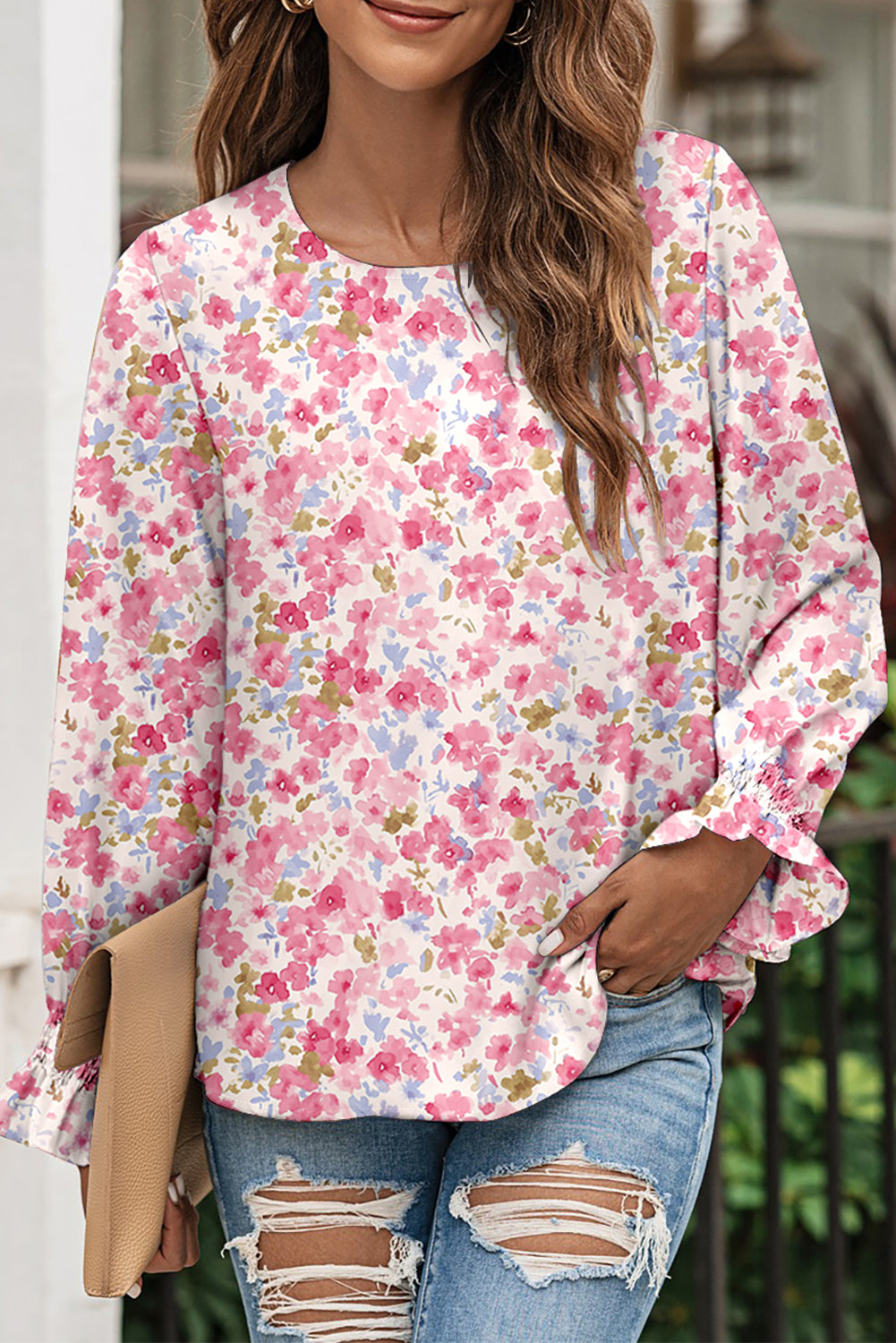 lantern long sleeve blouse
