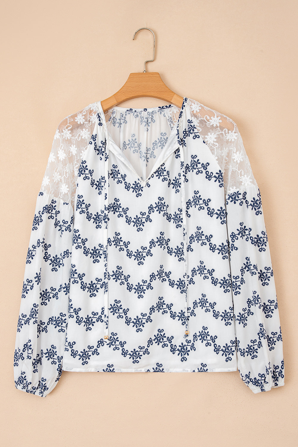 lace patchwork blouse