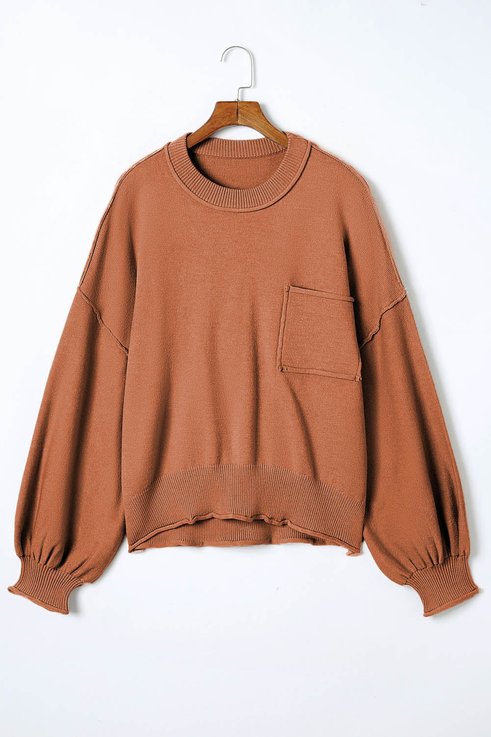 Turtleneck Solid Pullover Long Sleeve Sweater