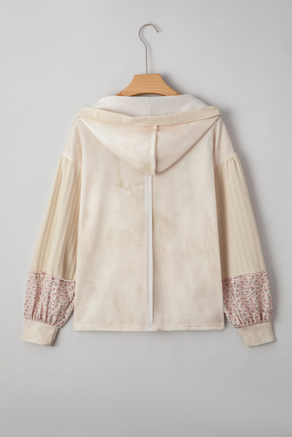 floral patchwork hoodie