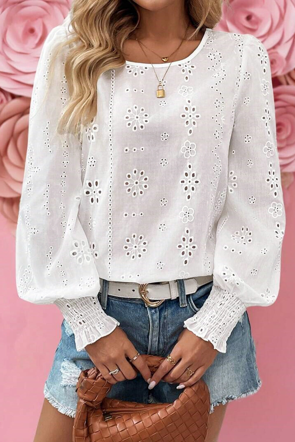 lace long sleeve blouse