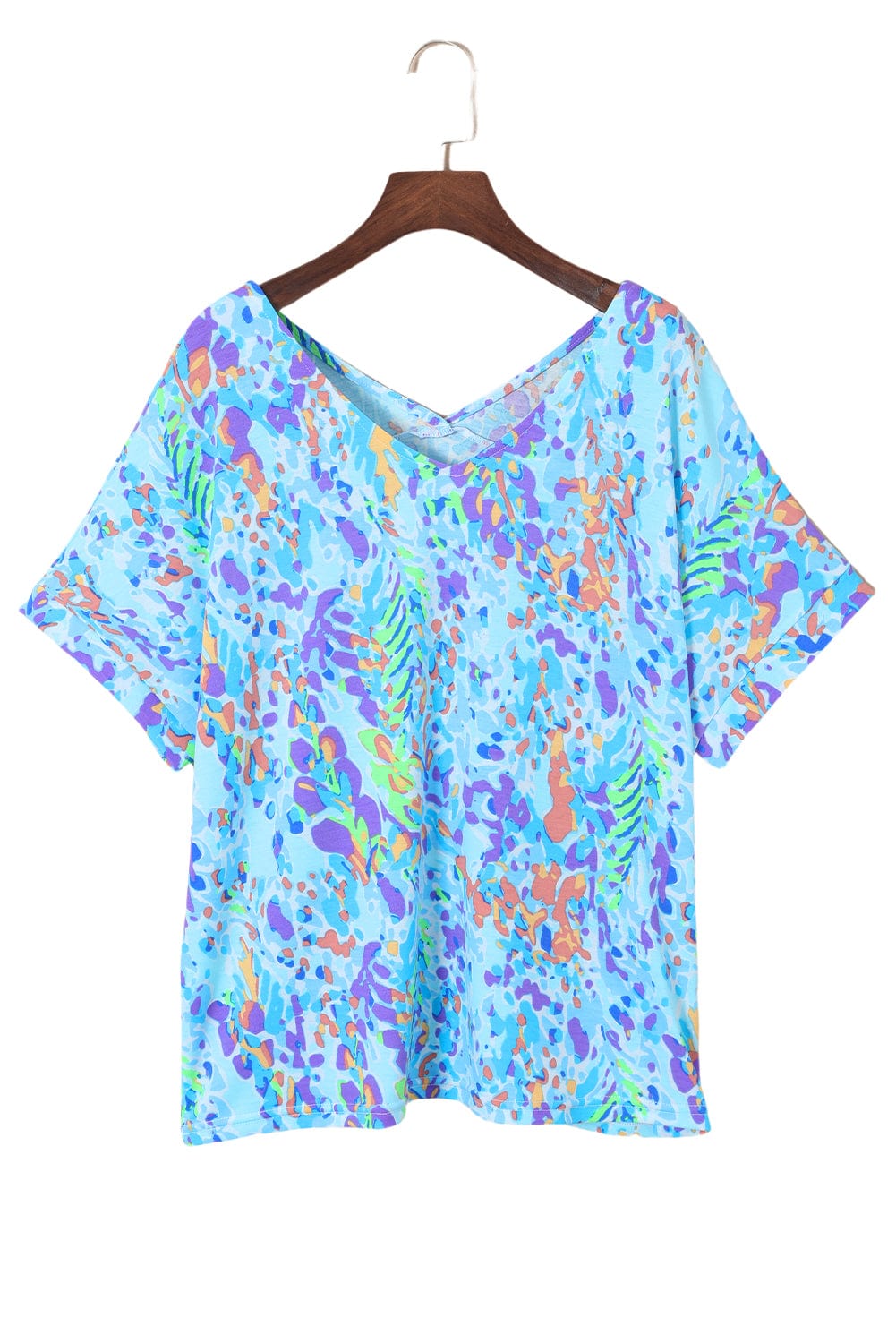 Blue Blossom Relaxed Fit Floral Top