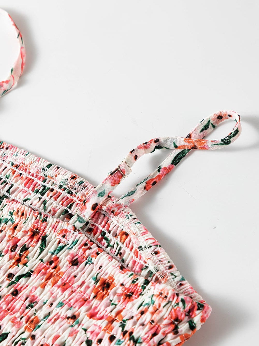 Bohemian Chic White Floral Maxi Dress with Ruffled Details