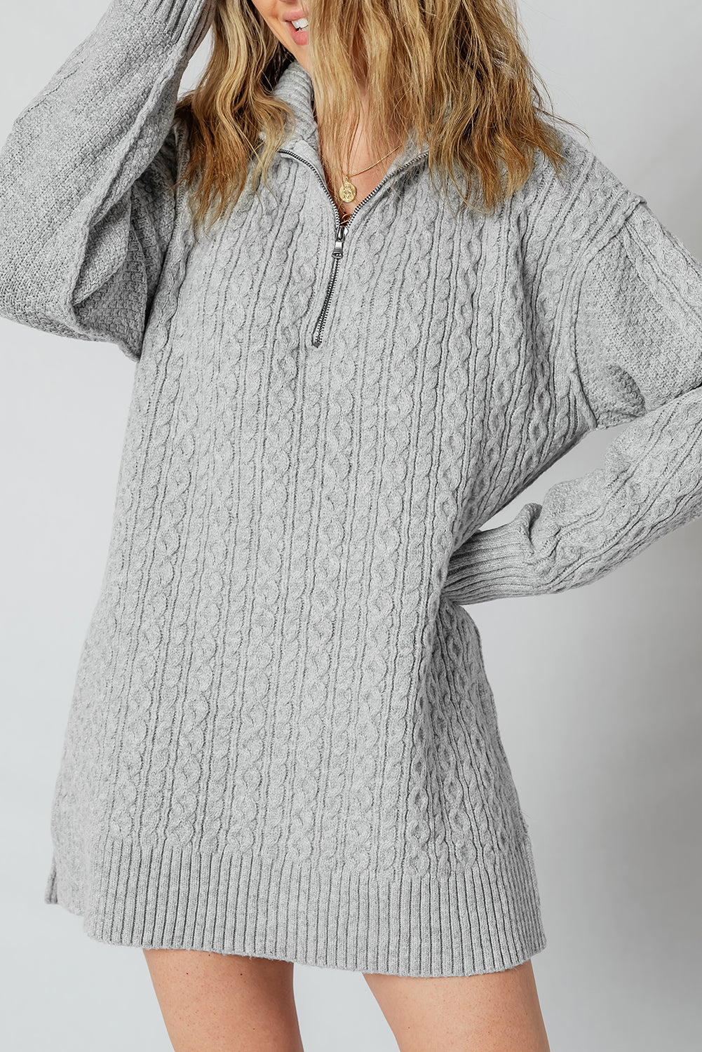 cable knit sweater dress