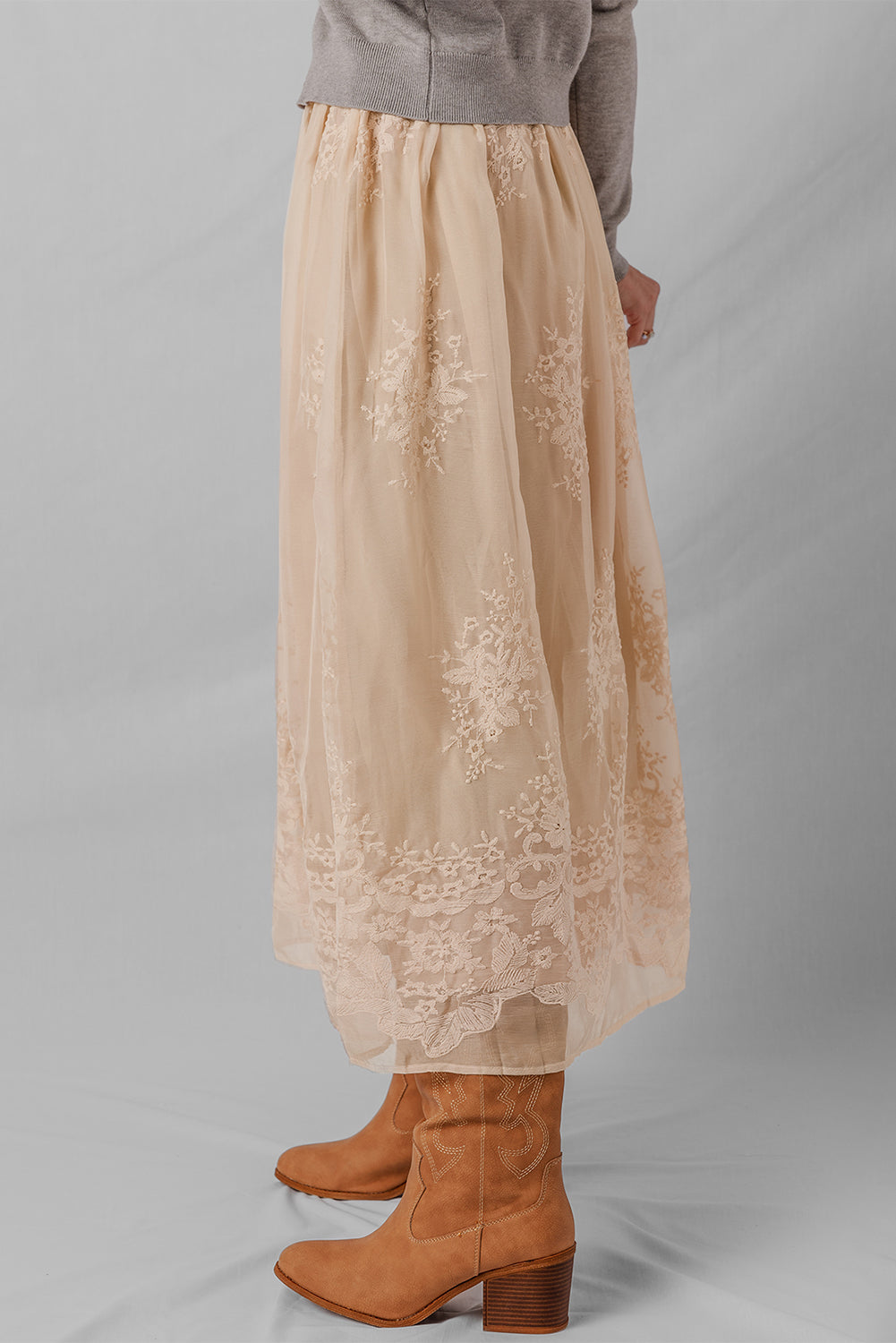 lace mesh skirt