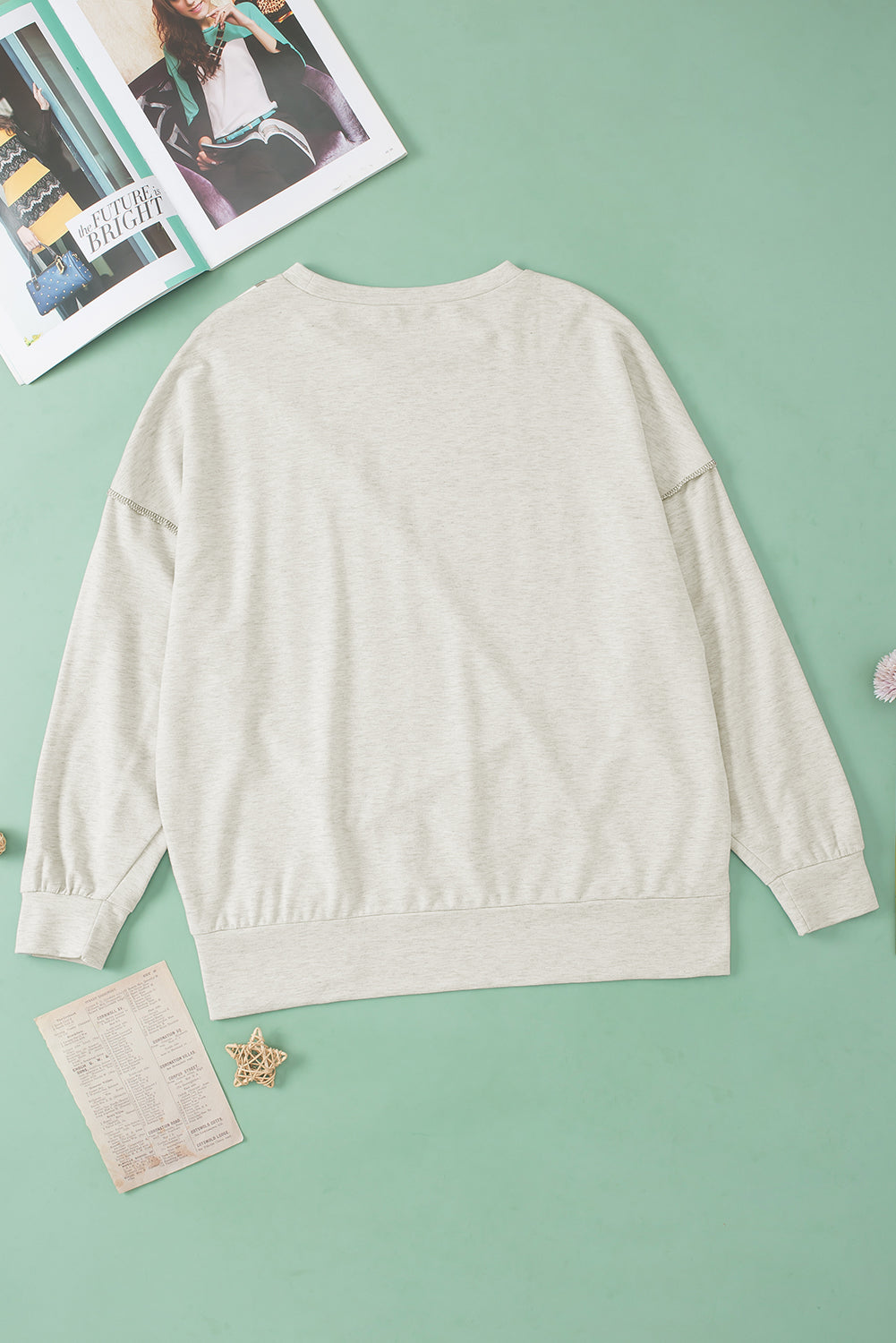 Leopard Patchwork Asymmetrical Loose Fit Sweatshirt