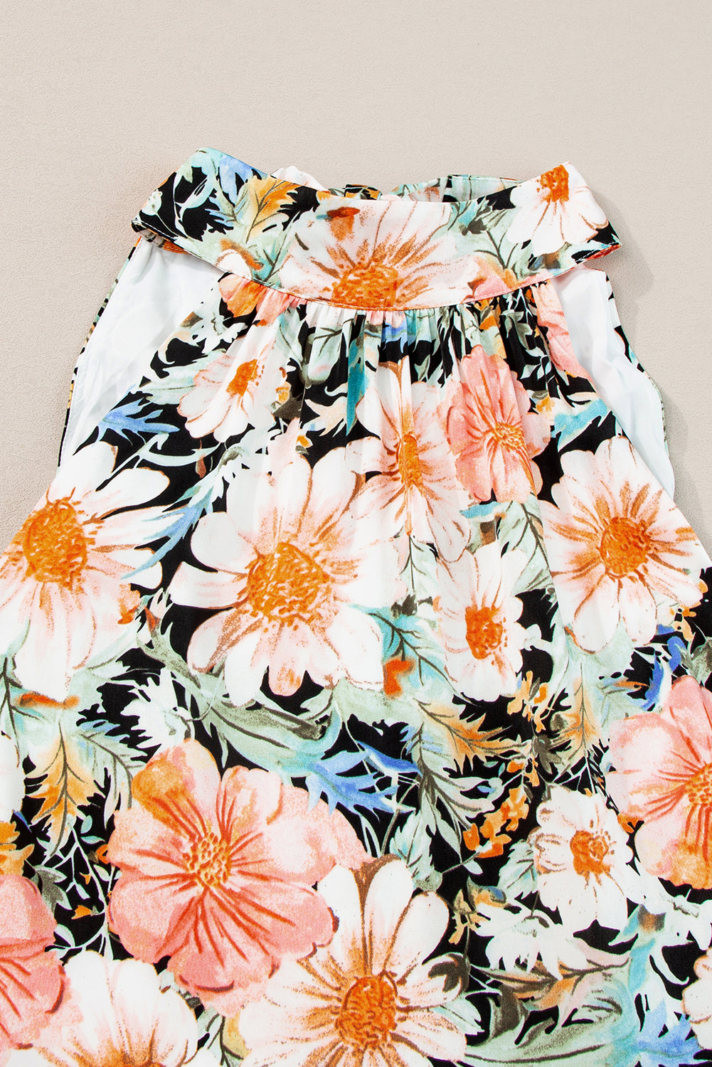 Floral V-Neck Off-Shoulder Short Sleeve Dress