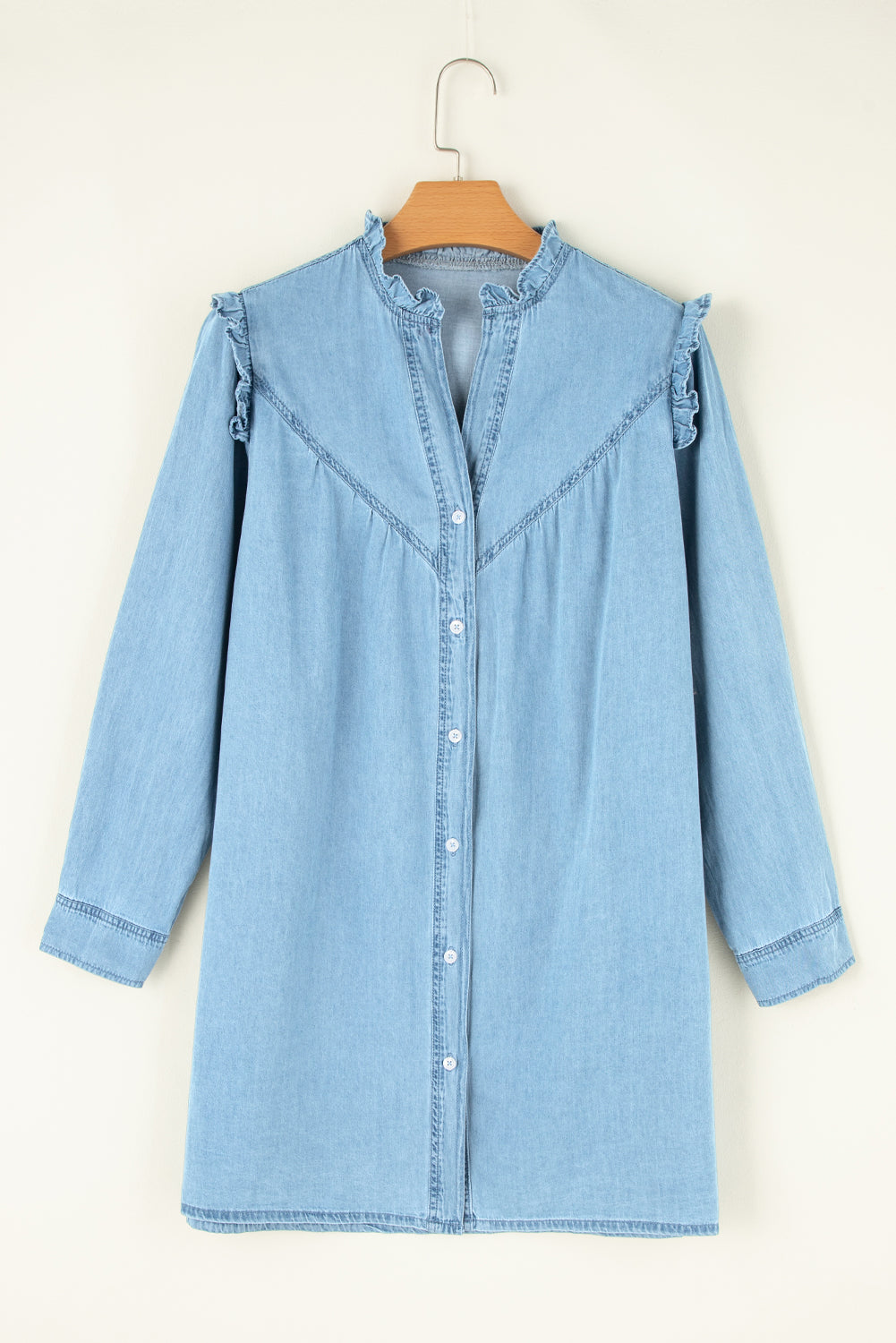 denim button up dress