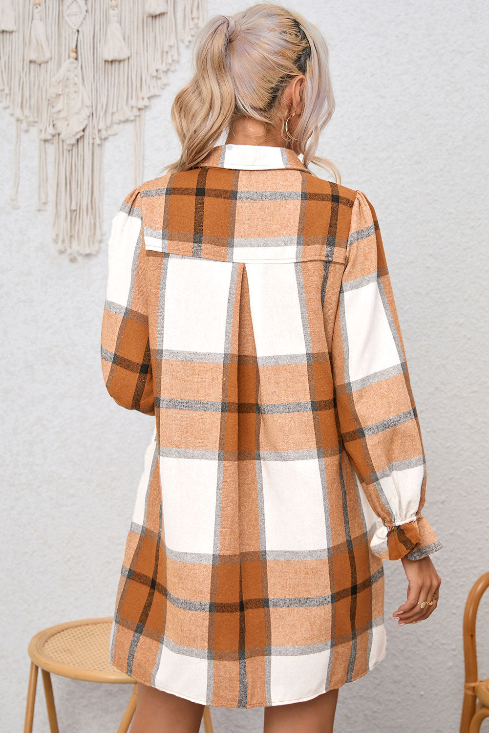 plaid shirt dress