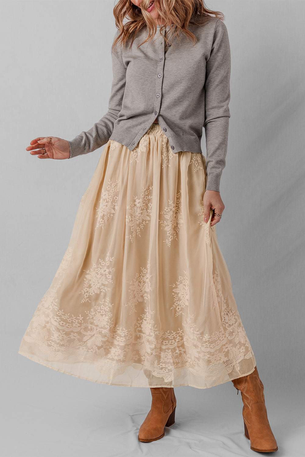 lace mesh skirt
