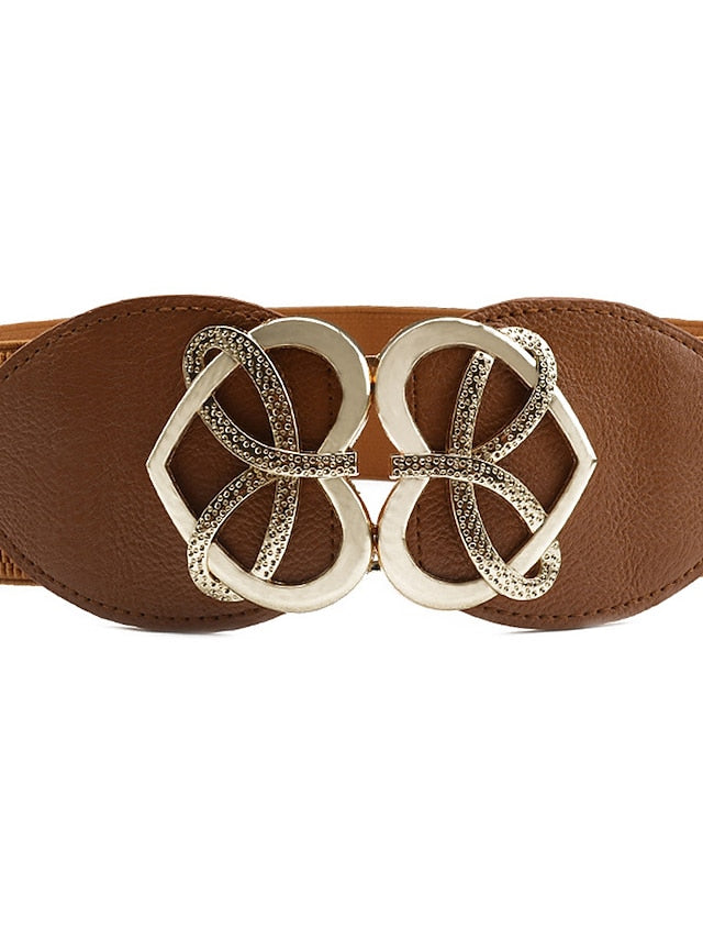 Women's Belt Oxford cloth White Black Khaki Brown Wide Belt Daily Dress Weekend Solid Colored / Basic / Party / Spring / Summer / Winter - LuckyFash™
