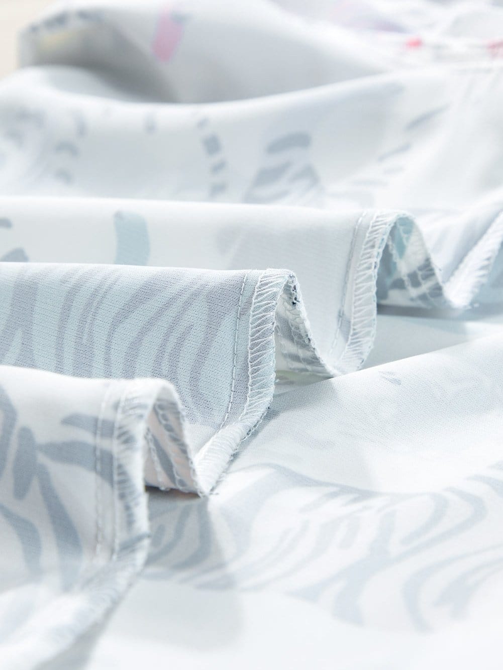 Colorful Tiger Print V-Neck Ruffled Blouse with Lantern Sleeves