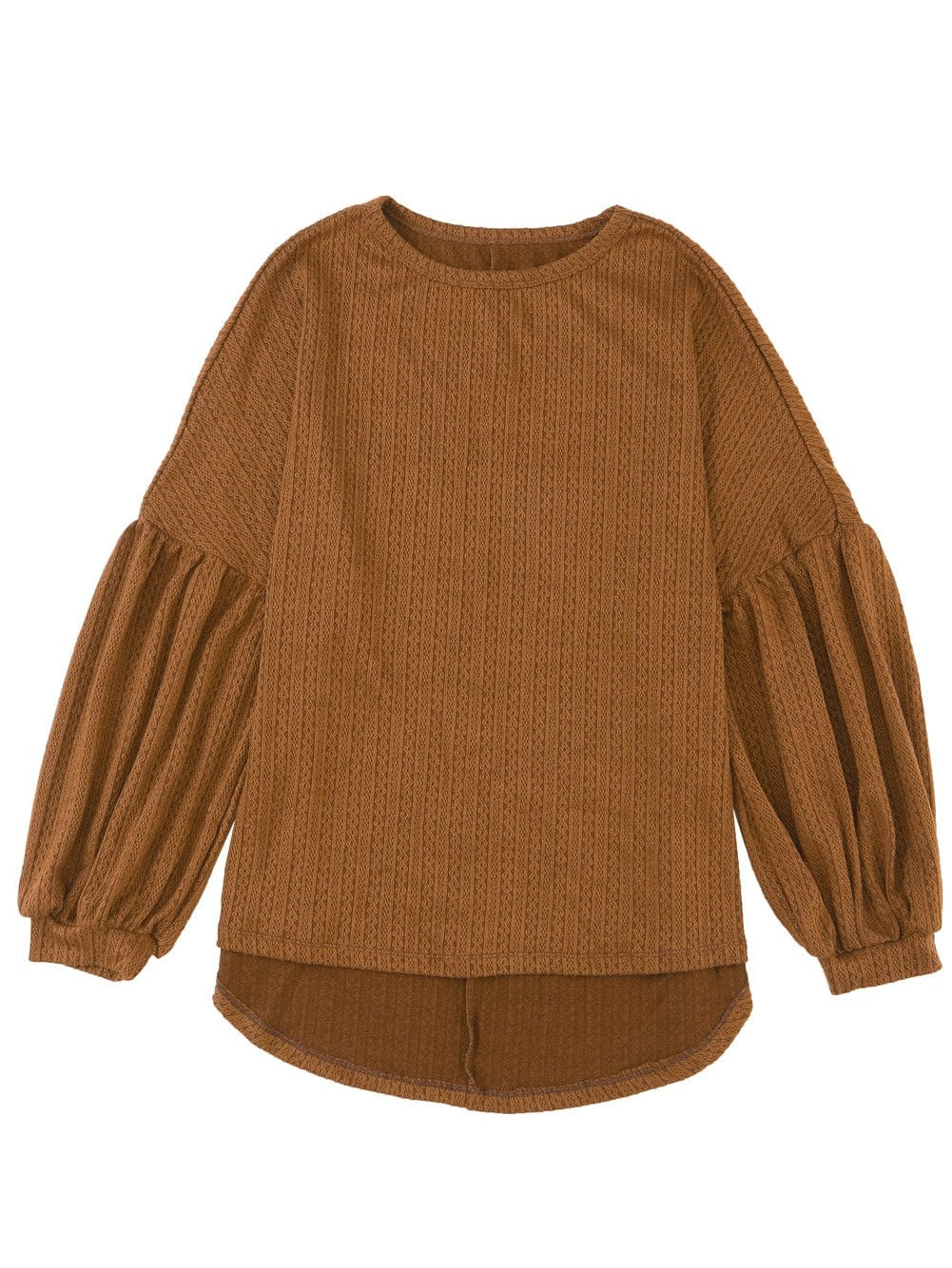 Cozy Knit Waffle Button-Up Top