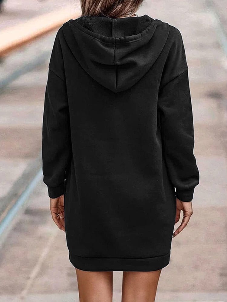 Cozy Waffle Knit Hooded Mini Dress