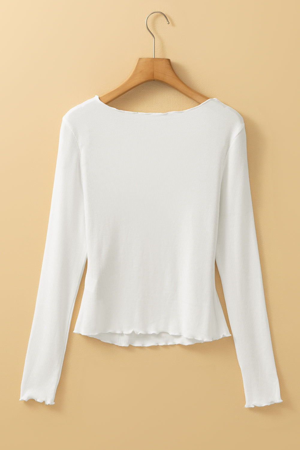 white long sleeve top