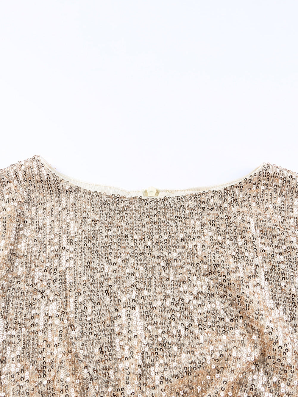 Sparkling V-Neck Long Sleeve Dress