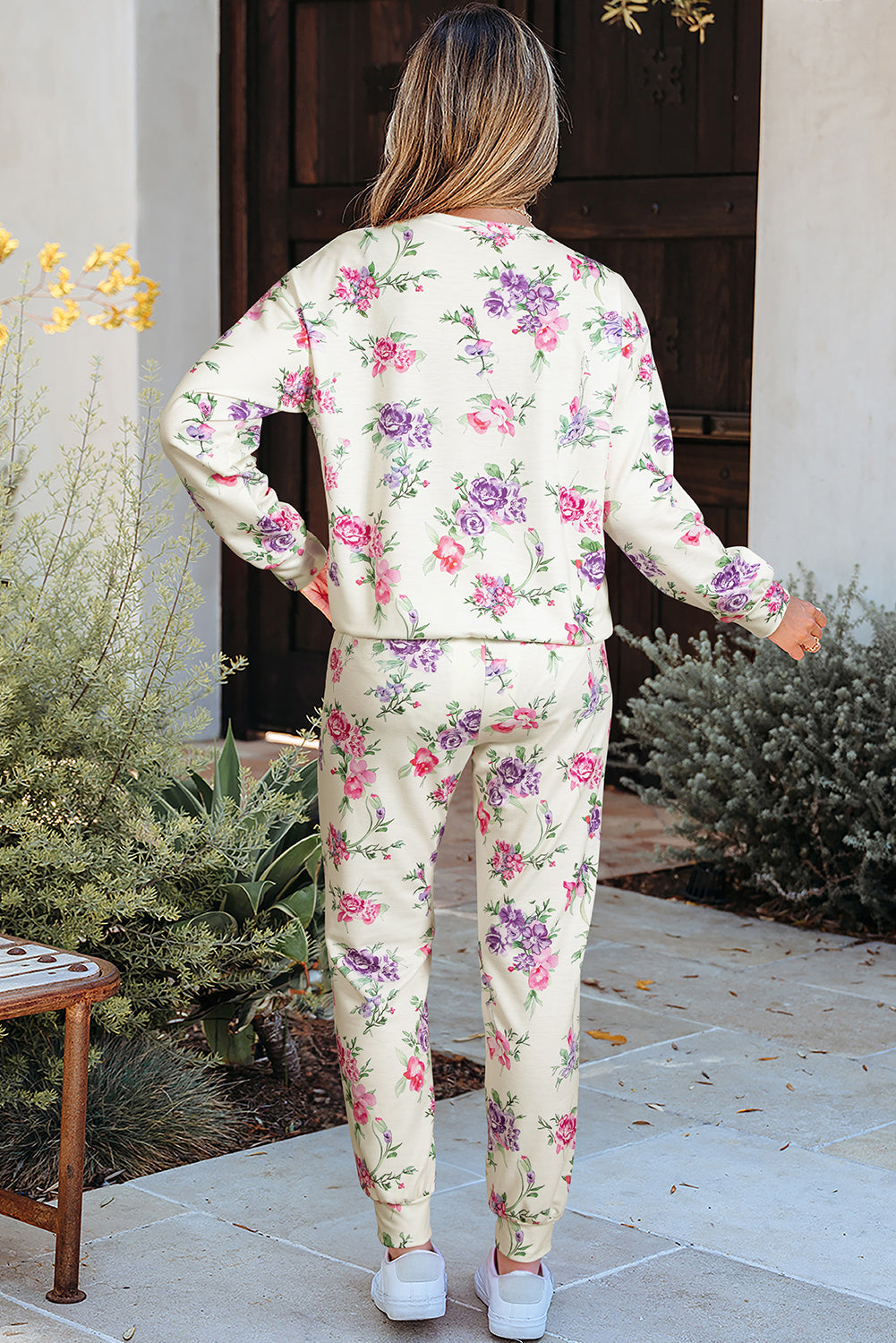 floral print lounge set