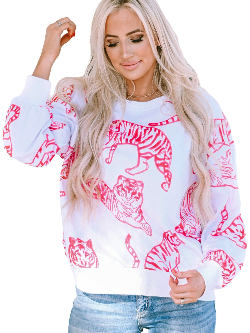 Fierce Pink Leopard Print Sweater
