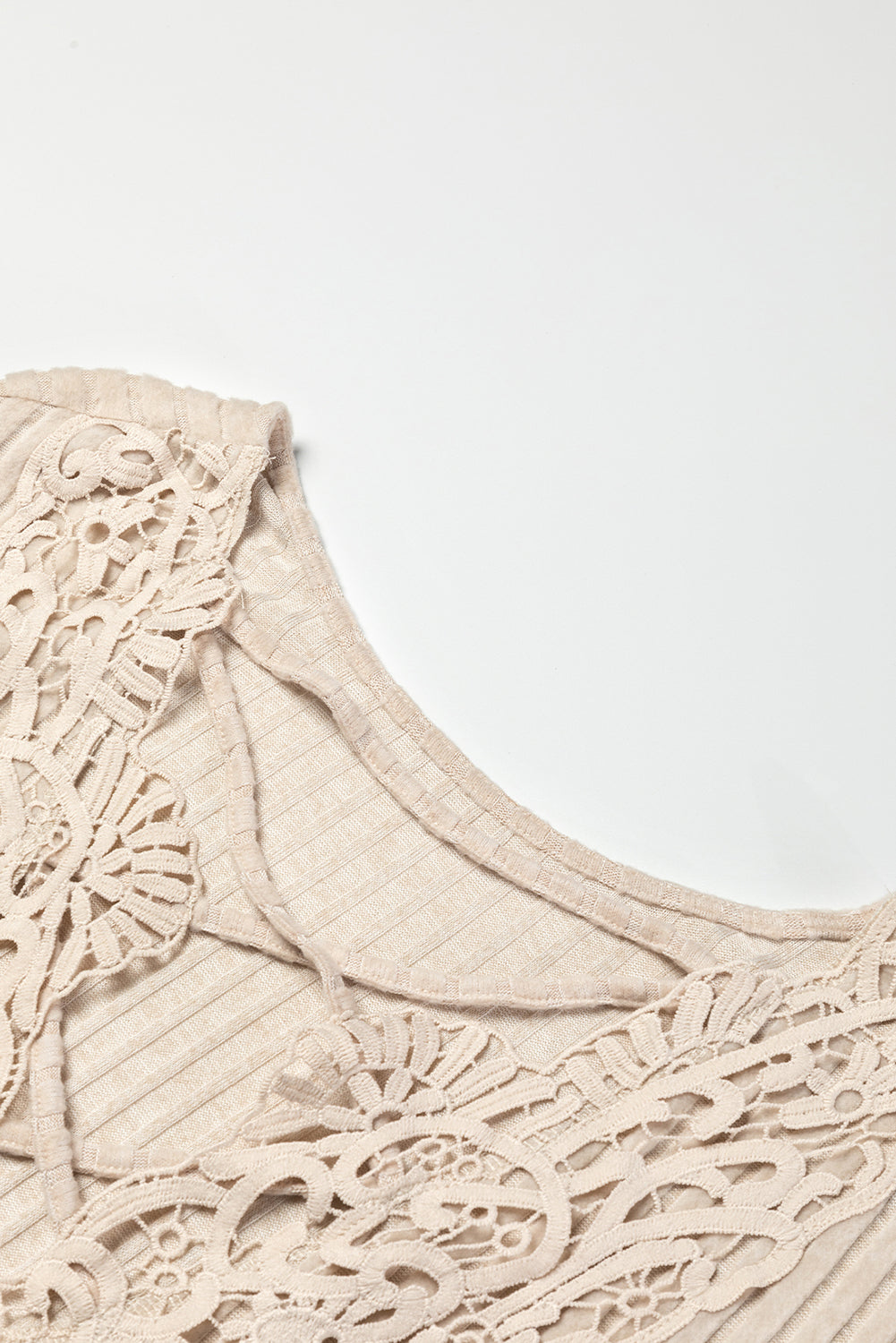 Lace-up Crochet Backless Ribbed Top with Southern Belle Style