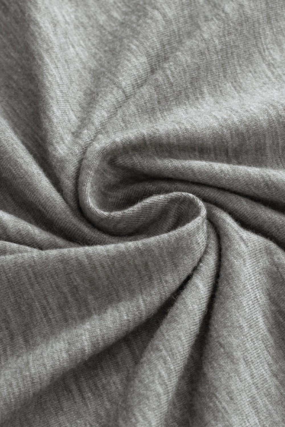 Chic Gray V Neck Batwing Sleeve Plus Size Top