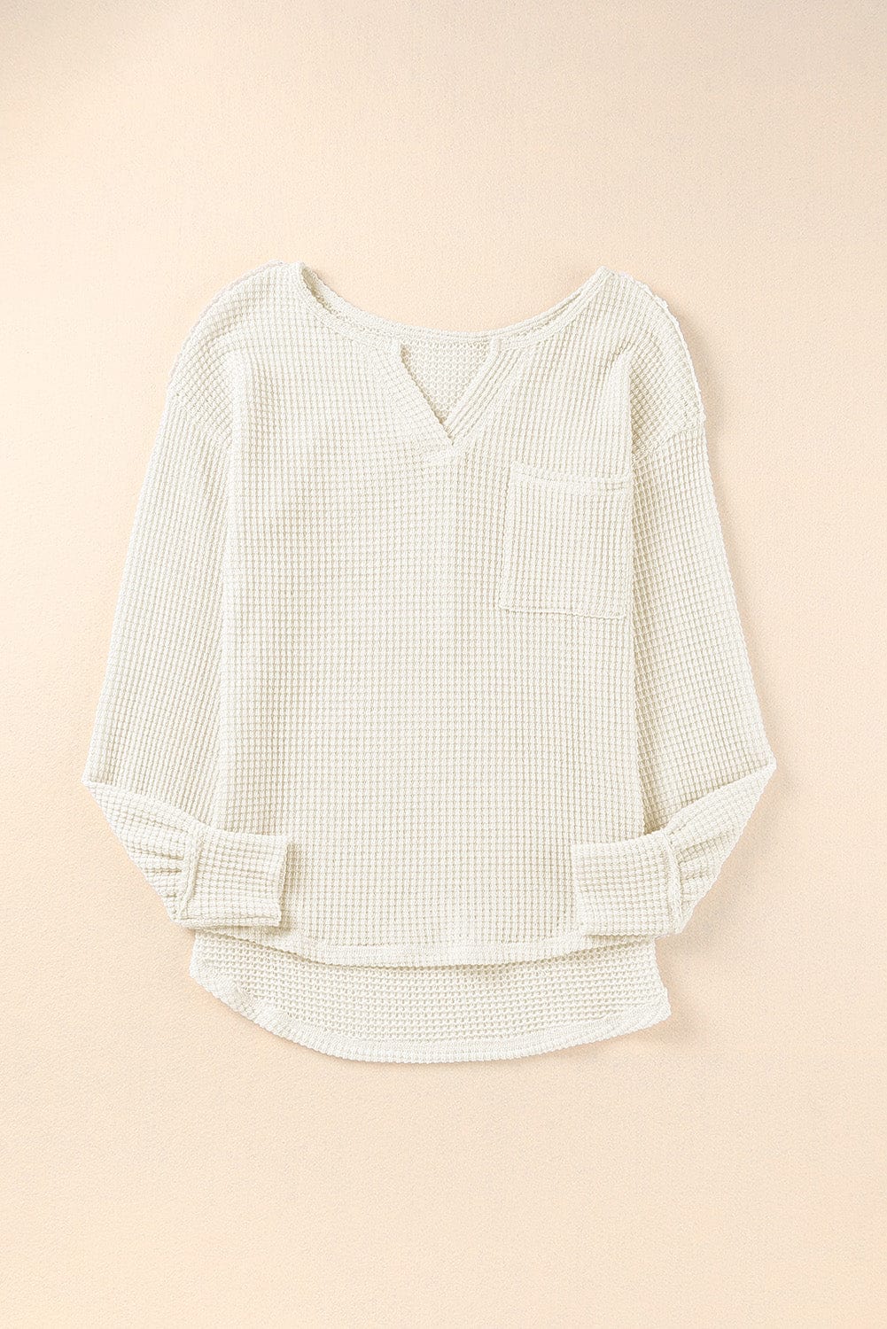 Deep V-Neck Long Sleeve Knitted Sweater