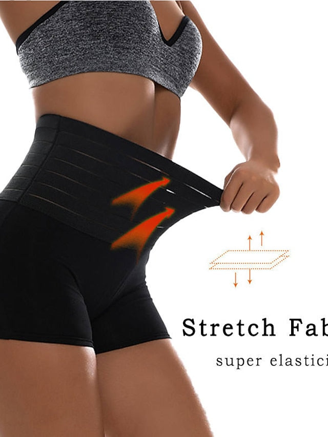 Corset Women's Control Panties Shapewears Office Running Gym Yoga Black White Khaki Cotton Sport Breathable Seamed Tummy Control Push Up Solid Color All Seasons - LuckyFash™