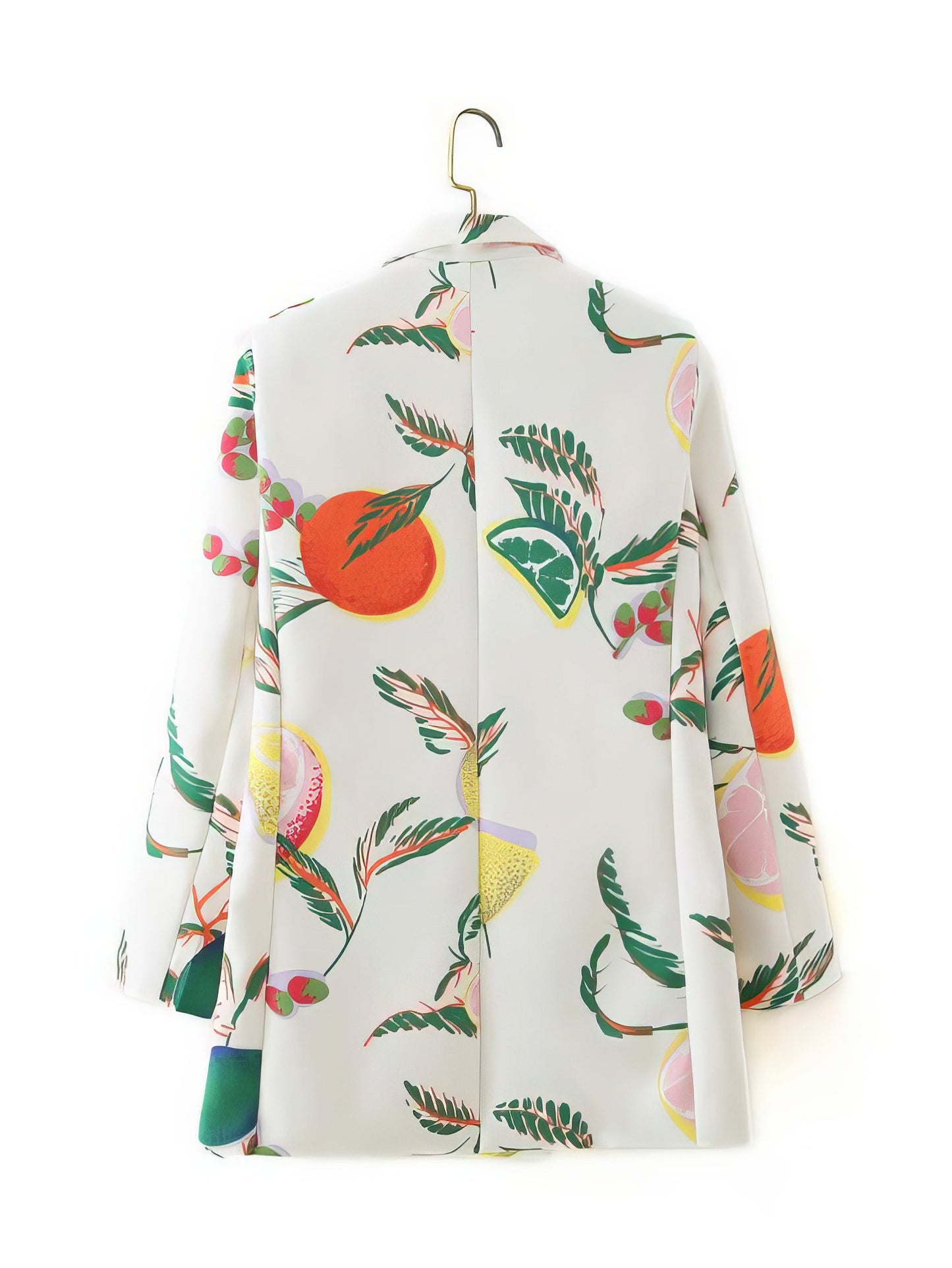 Blazers - Double Breasted Lemon Print Blazer - MsDressly