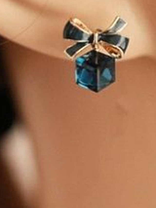 Chic & Modern Street Geometry Earring / Elegant Charm Cube and Bowknot Earrings for Woman/ Party / Dailywear - LuckyFash™